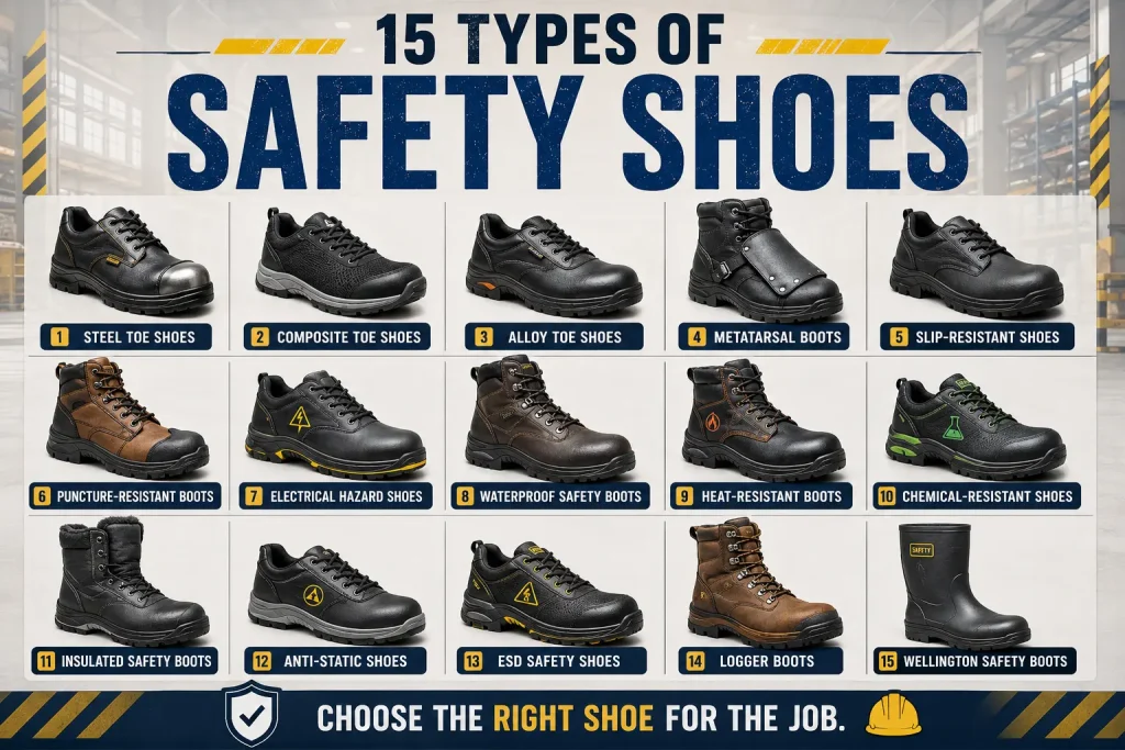 15 types of safety shoes