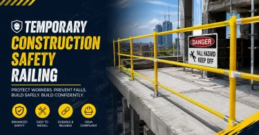 temporary construction safety railing