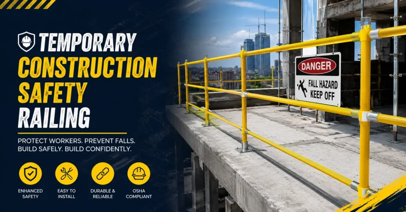 temporary construction safety railing