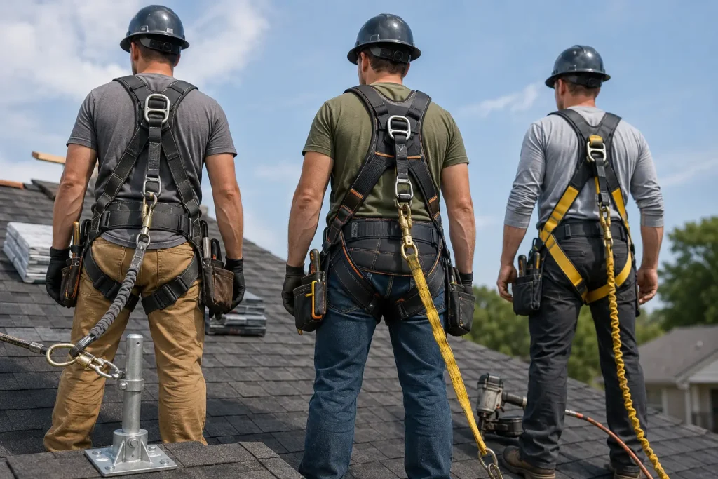 comparison harnesses built for roof work