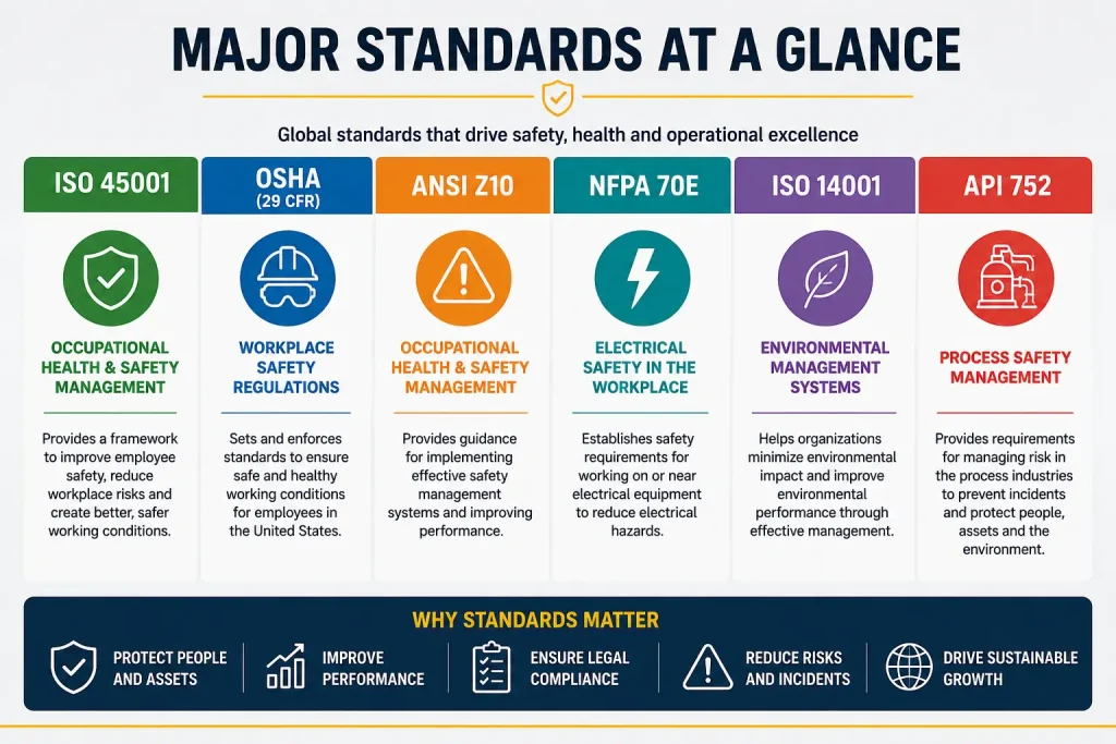 major standards at a glance