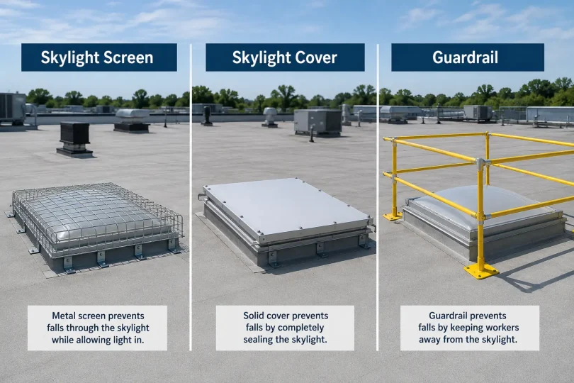 Skylight Screen vs Cover vs Guardrail