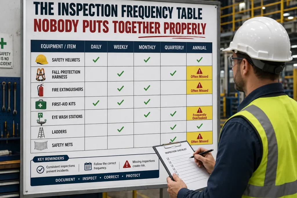 the inspection frequency table nobody puts together properly
