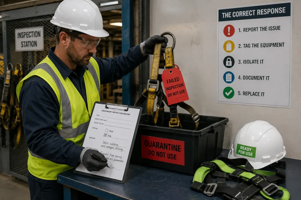 what to actually do when equipment fails inspection