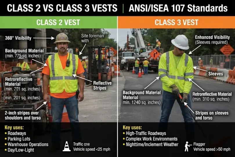 class 2 vs class 3 vest